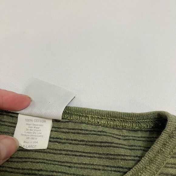 Copa Banana Y2K Green Stripe VTG Single Stitch Coffee T-Shirt Size XL - Picture 5 of 8